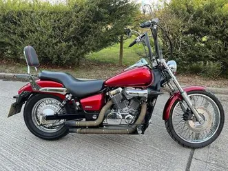 2007 07 honda vt 750 c2-7 shadow red mint 9k miles custom cruiser tall bars