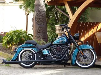 harley-davidson softail deluxe mexican / chicano style top ..!