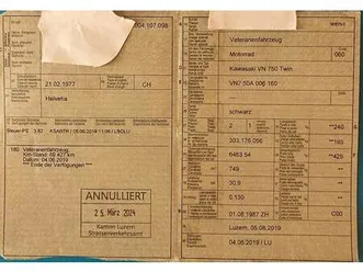 kawasaki vn 750 canton lucerne -