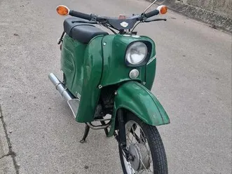 simson schwalbe kr51/2 e – billiardgrün – mit anhängerkupplung