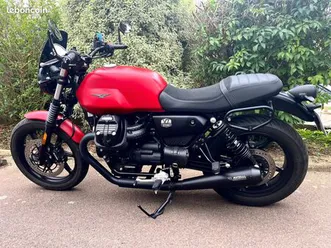 moto guzzi v7 iv (850 cc) – rouge mat – état neuf – 1 900 d’options