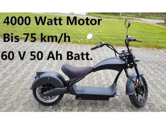 e-roller motorroller e-chopper mh3 neues modell 4000w 75 km/h l3e