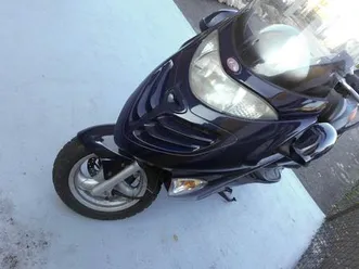 motorroller kymco dink 2002 blau 250er mit fester abdeckplane