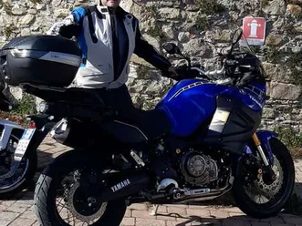 yamaha super venture 1200 top valige metallo e para motore blu/azzurro