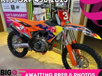 ktm sxf 450 2023 - only 25 hours - unused oem plastics, suspension, tyres