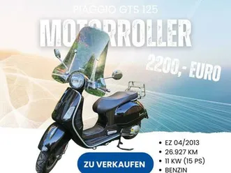 piaggio gts 125 vespa motorroller