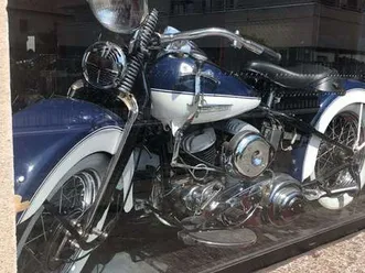 harley-davidson wl 750 flathead 1942 blu/azzurro