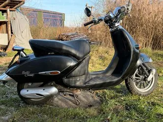 aprilia mojito costum 50 ccm motorroller in schwarz - retro-design