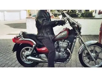 kawasaki en 500 a chooper motorrad rot silber schwarz