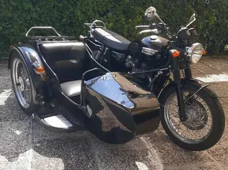 triumph bonneville t100 sidecar nero