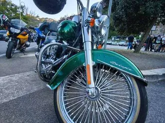 harley-davidson heritage softail 2013 flstn deluxe lucky green hard candy verde