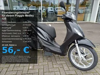 piaggio medley 125 *e5+*4 jahre garantie*15ps*b196*schwa