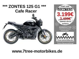 vorführer zontes 125 g1 - cafe racer - a1/b196 - 85km