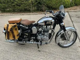 2015 15 royal enfield bullet classic efi modern retro chrome black fi panniers