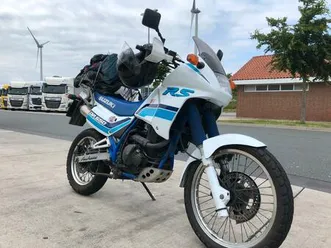 suzuki dr 650 rs enduro - weiß/blau mit windschild