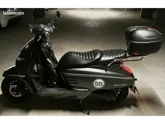 scooter peugeot django sport 50 cc 4t e5 – gris mat – look neo vintage