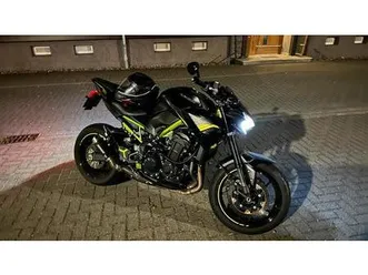 kawasaki z900 naked bike schwarz/grün mit bodis sportauspuff