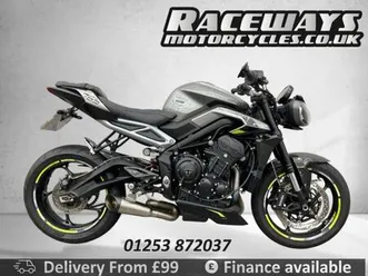 triumph street triple 765r 2023 23 reg 13,528 miles grey used motorcycle 765 cc