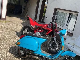 vespa px80 – vollrestauriert – porsche miami blue – top zustand