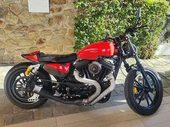 harley-davidson xl 1200 shaw (speed and custom) one off (1 of 1) rosso