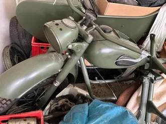 dnepr k750 motorrad mit beiwagen - zerlegt aber vollständig