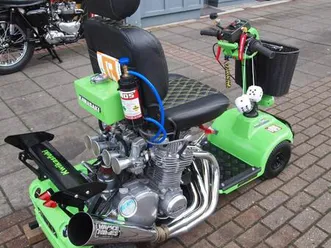 kawasaki z1 classic, wheelchair mobility vehicle scooter, built by engineer.