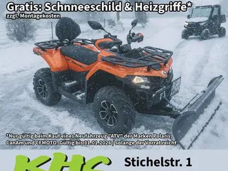 gratis schneeschild + heizgriffe - polaris, canam, cfmoto