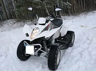 kymco maxxer 250 quad atv weiß