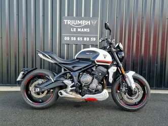 triumph trident 660 2021 660 cm3 | moto roadster | 11 500 km | blanc | 72230 ruaudin