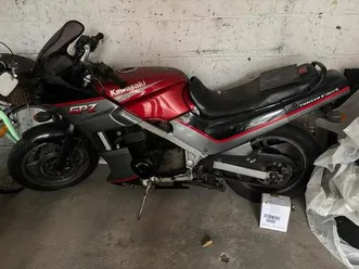 kawasaki gpz 500 - bastlerobjekt mit originalauspuff