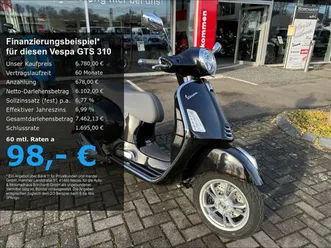vespa gts 310 4 jahre garantie*25ps*schwarz*