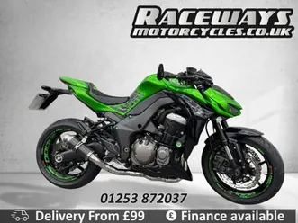 kawasaki z1000 2016 66 reg 8,209 miles green used motorcycle 1043 cc