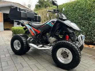 kymco 300 maxxer schwarz topcase bars batterieladegerät