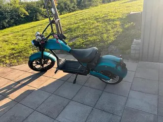 e-chopper elektro-roller türkis - stylisches design