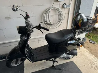 motoroller, nova motors retro star, 49 ccm,45kmh euro5 schwarz