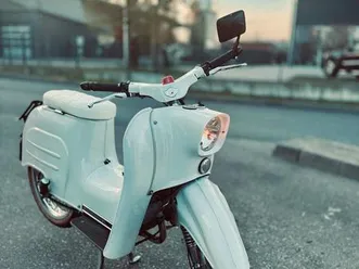 simson schwalbe moped weiß vintage ddr klassiker