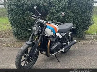 triumph speed twin 900 pure white/blue/orange abs