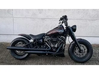 harley davidson fat boy 114cui red & black bobber heritage slim