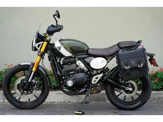 2024 triumph scrambler 400 x matte khaki green / fusion white