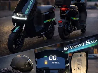 scooter électrique jm motors buzz 50 + pack complet (casque, top case, gants)