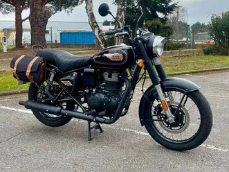 royal enfield bullet 350 abs 1er main - garantie constructeur 29/07/2027 - sacoches souple hepco & becker