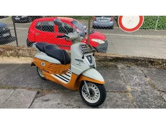 peugeot django 125 motorroller orange/weiß