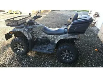 quad atv cf moto cforce 520 l dlx eps camo mit schneepflug schnee