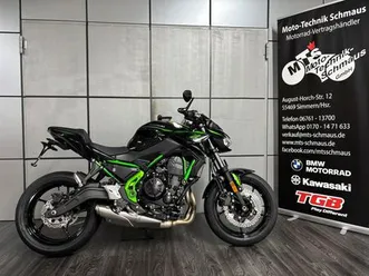 kawasaki z650 schwarz & schwarz/grün mit umbau