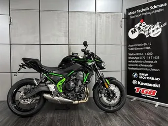kawasaki z650 schwarz & schwarz/grün mit umbau