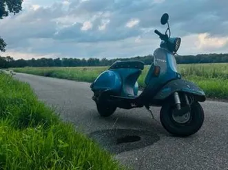 blauwe vespa px150 - klassieker! — scooters | vespa — marktplaats