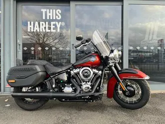 2025 harley-davidson softail heritage flhc billiard gray / cast wheels (25my) custom petrol manual