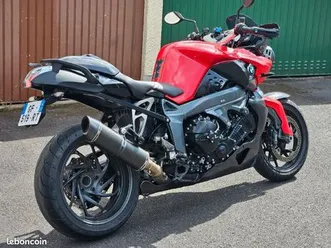 bmw k1300 r noire et rouge, carbone