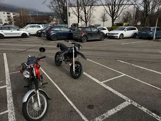 aprilia sx50 mit ktm exc frontmaske moped supermoto