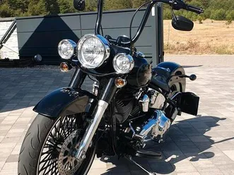 harley heritage flstc, big spoke, penzl auspuff